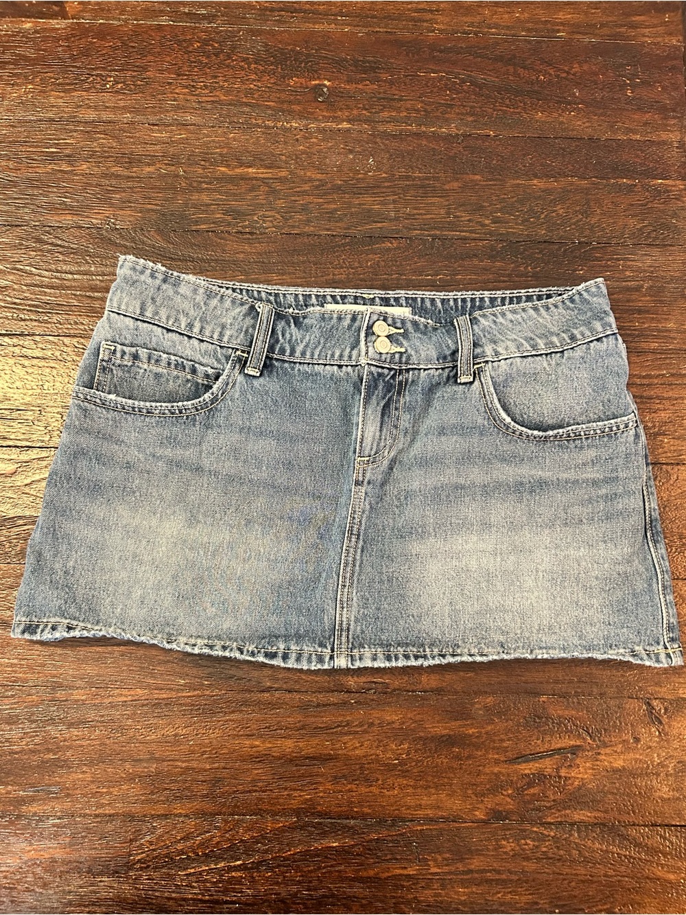 Hollister Vintage Y2K Denim Mini Skirt with Embroidery - Picture 1 of 10
